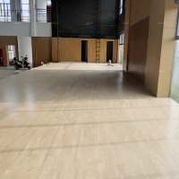揚州曹甸學校主席臺舞蹈室木地板完工
